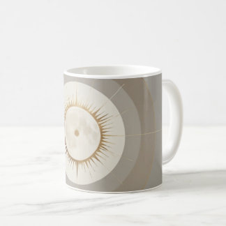 Minimale symbolische Illustration, die Balance dar Kaffeetasse
