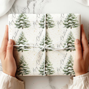 Minimale Tanne Frohe Weihnachten Geschenkpapier