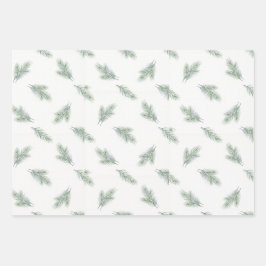 Minimale Tannenbaum-Unternehmens-Weihnachtspattern Geschenkpapier Set