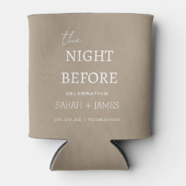 Minimale Taupe weiß die Nacht vor Hochzeit Dosenkühler