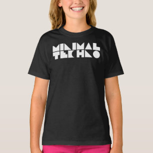 Minimale Techno-Musik-Logo-Gestaltung T-Shirt