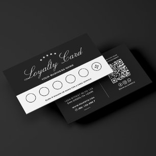 Minimale Termintreue Schwarz Weiß Punch Visitenkarte