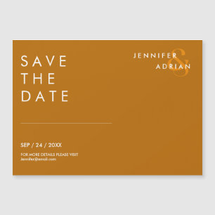 Minimale Tiger’s Eye Moderne Hochzeit Save The Dat Magnetkarte