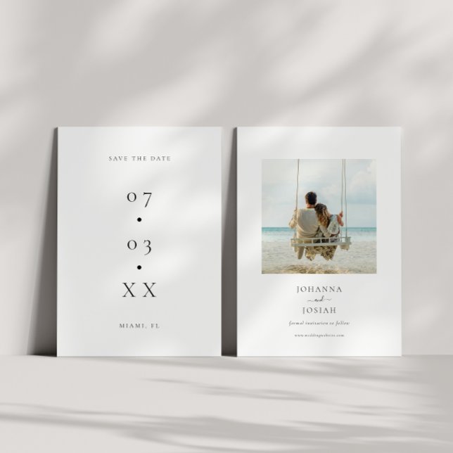 Minimale Tropenfotohochzeit Save The Date (Von Creator hochgeladen)