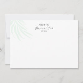 Minimale Tropical Palm Blätter Danke Note Card