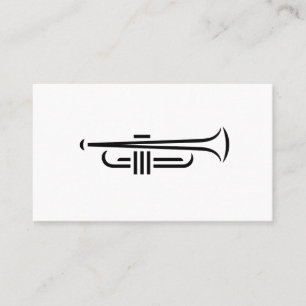 Minimale Trumpet-Logo-Visitenkarten Visitenkarte