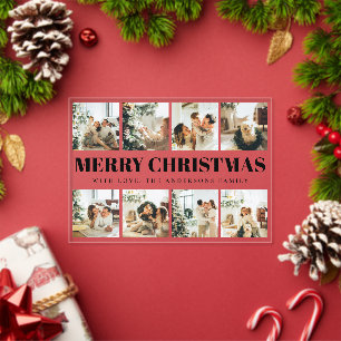 Minimale Typografie Frohe Weihnachten Grußkarte Acryleinladungen