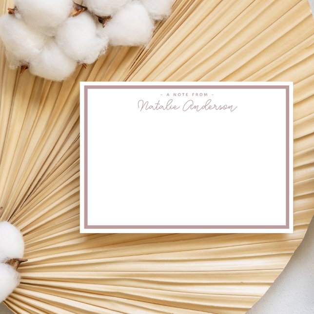 Minimale Typografie Lässige Script Pastel-Rose Mitteilungskarte (Von Creator hochgeladen)