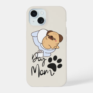 Minimale Typografie Lustige Handyhülle Hundemama iPhone 15 Hülle