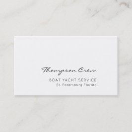 Minimale Typografie Nautical Sailing Crew Name Visitenkarte