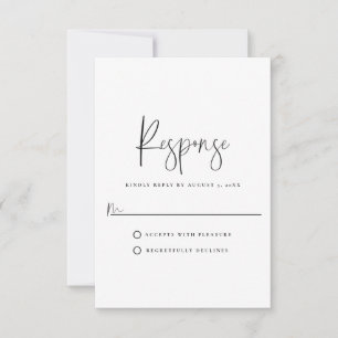 Minimale Typografie RSVP Karte