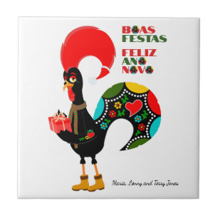 Minimale Typografie Weihnachten Portugiesische Grü Fliese