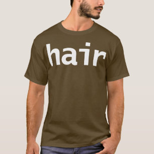 Minimale Typografie, weißer Text T-Shirt
