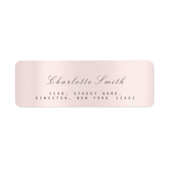 Minimale UAWG Pink Rose Blush Rücksendeadressen-Au (Vorne)