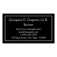 Minimale und einfache Barrister Magnet-Visitenkart