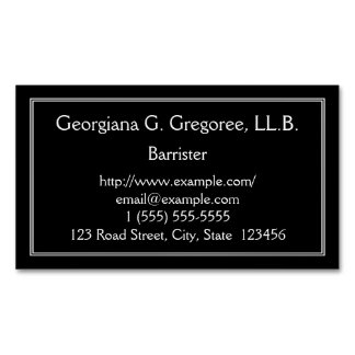 Minimale und einfache Barrister Magnet-Visitenkart Magnetische Visitenkarte