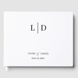 Minimale und einfache Personalisierte Hochzeit Gästebuch