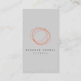 Minimale und moderne Designer-Logo-Orange Visitenkarte