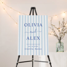 Minimale und schicke blaue französische personalis