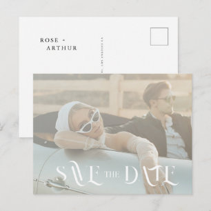 Minimale und schicke Save The Date-Einladung Einladungspostkarte