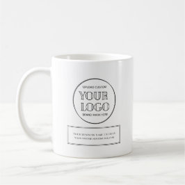 Minimale Unternehmensfirma Logo Name Kaffeetasse