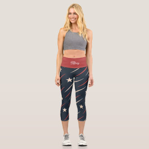 Minimale US-Wellen-Struktur Damen Capri Leggings