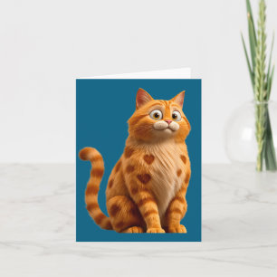 Minimale Valentinstag-Katzen-Liebesherz Karte