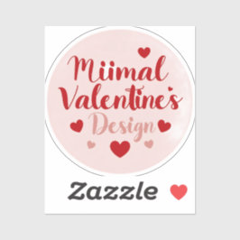 Minimale Valentinstag-Liebe-Typografie-Design | R Aufkleber