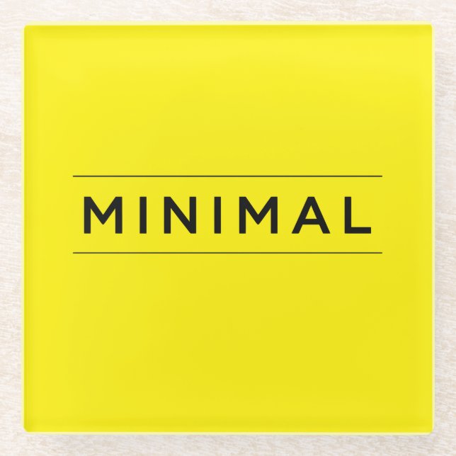 Minimale Vibes Glasuntersetzer (Vorderseite)