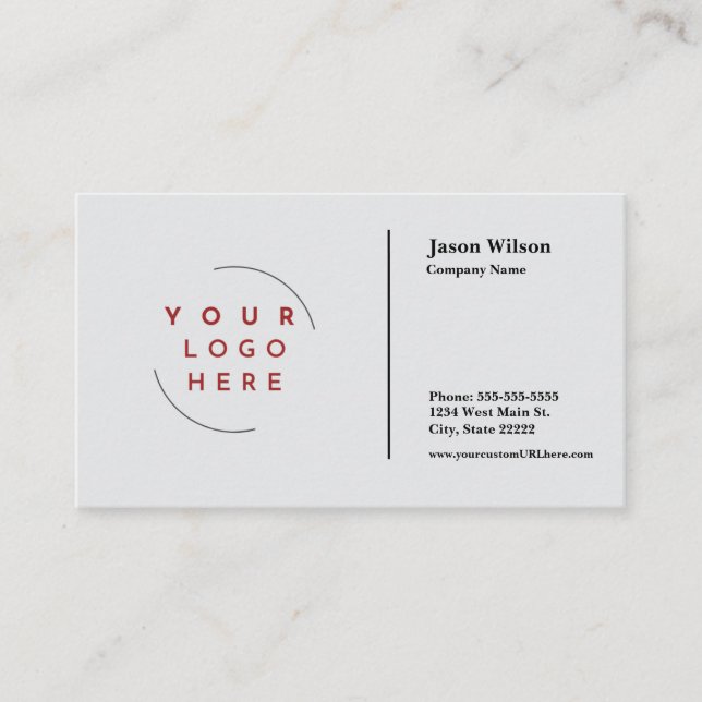 Minimale Visitenkarte für kundenspezifische Logos (Vorderseite)