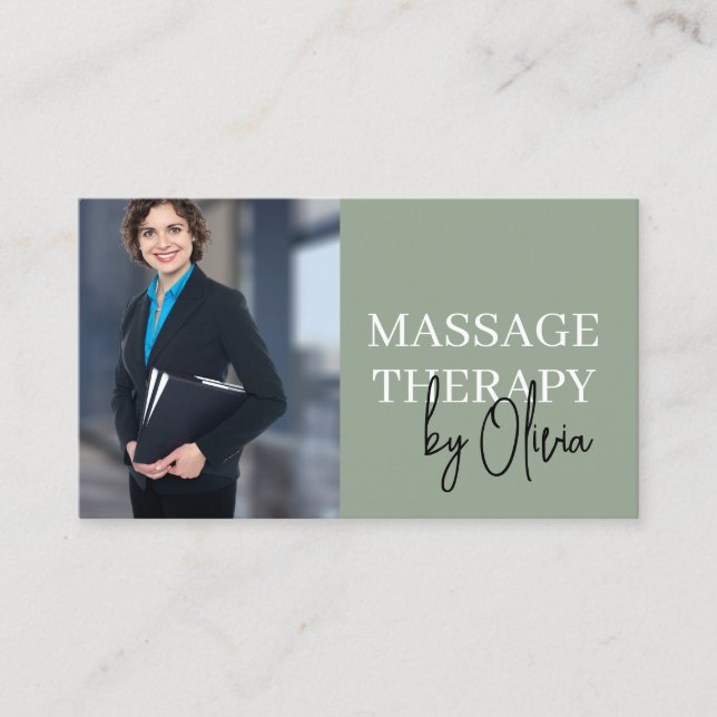 Minimale Visitenkarte für Masseure (Vorderseite)