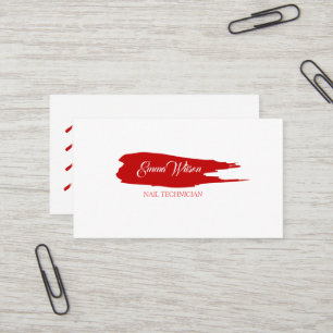 Minimale Visitenkarte für Nageltechniker mit QR-Co