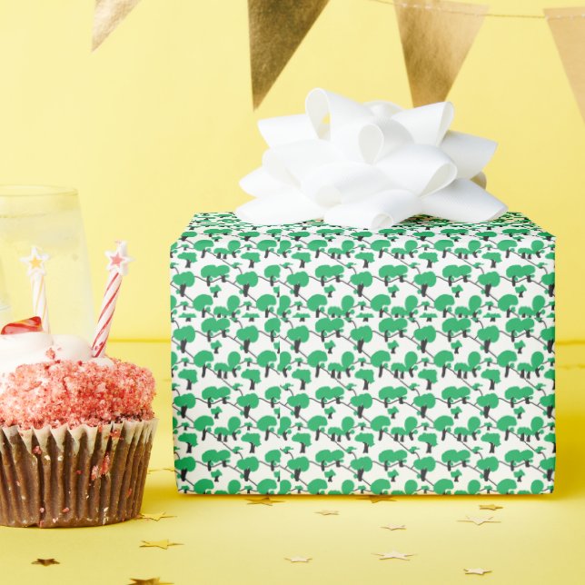 Minimale Waldhügellandschaft Geschenkpapier (Geburtstagsparty)