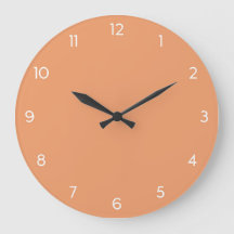 Minimale Wall-Uhr - Korallenpfirsichfarben