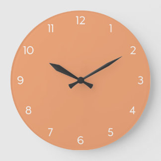 Minimale Wall-Uhr - Korallenpfirsichfarben Große Wanduhr