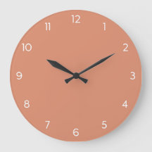 Minimale Wall-Uhr - Korallenrosa