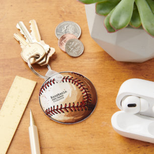 Minimale Wasserfarbe Baseball-Form Baby Shower Schlüsselanhänger