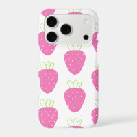 Minimale Wassermalerei-Frucht Erdbeere Rosa