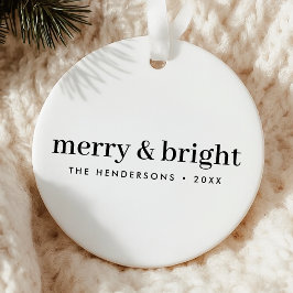 Minimale Weihnachten | Fröhliche und helle einfach Keramik Ornament