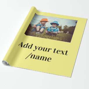 Minimale Weihnachten hinzufügen Ihren Foto      T Geschenkpapier