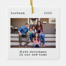 Minimale Weihnachten in unserem neuen Zuhause 2 Fo Keramikornament