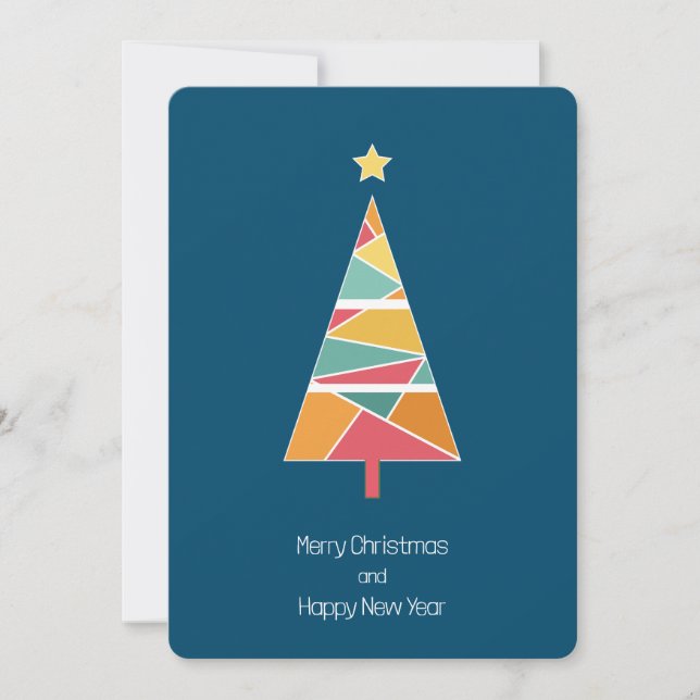 Minimale Weihnachtsbaumkarte (Vorderseite)