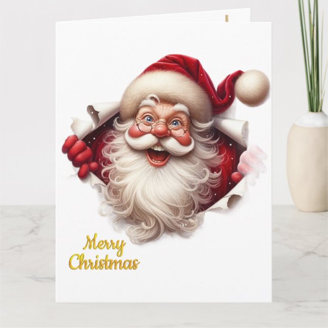 Minimale Weihnachtskarte | Line Art Baum | Kalir Karte (Vorderseite)