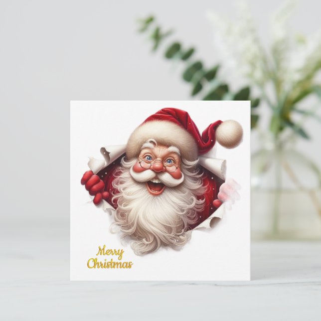 Minimale Weihnachtskarte | Line Art Baum | Kalir Karte (Stehend Vorderseite)