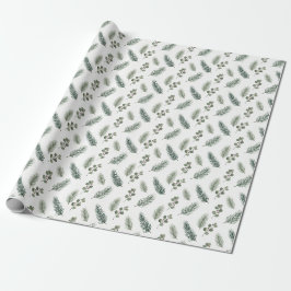Minimale Weihnachtskiefern-Muster, Skandi-Stil Geschenkpapier