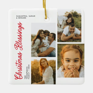 Minimale Weihnachtssegen-Schriftfamilie 6 Fotos Keramikornament