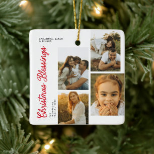 Minimale Weihnachtssegen-Schriftfamilie 6 Fotos Keramikornament