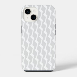 Minimale weiße geometrische Muster-Handyhülle iPhone 14 Hülle