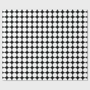 Minimale weiße Punkte auf massivem schwarzen Hinte Geschenkpapier