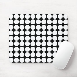 Minimale weiße Punkte auf massivem schwarzen Hinte Mousepad